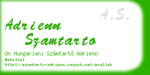 adrienn szamtarto business card